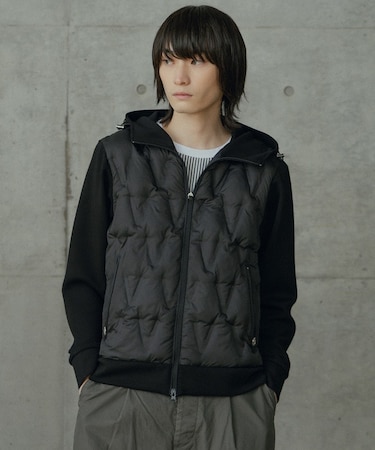フーデッド機能中綿ブルゾン
