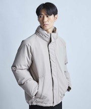 【撥水加工】ツイル中綿アーミーフーデッドジャケット