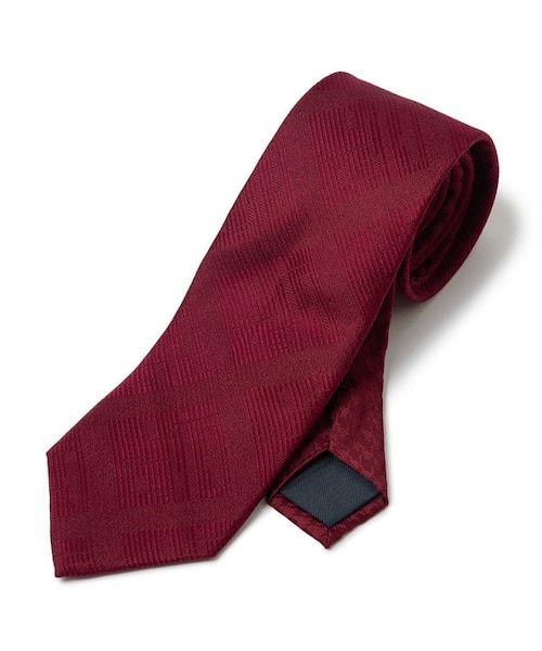 ジオメトリック柄xシャドー千鳥柄シルクネクタイ｜メンズビギの通販