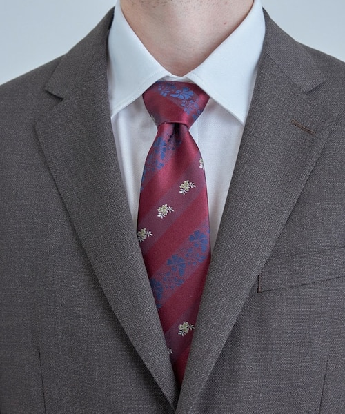 TIE YOUR TIE /タイユアタイ】フローラルシャドーストライプ柄ネクタイ TIE YOUR TIE /タイユアタイ】フローラルシャドーストライプ柄ネクタイ