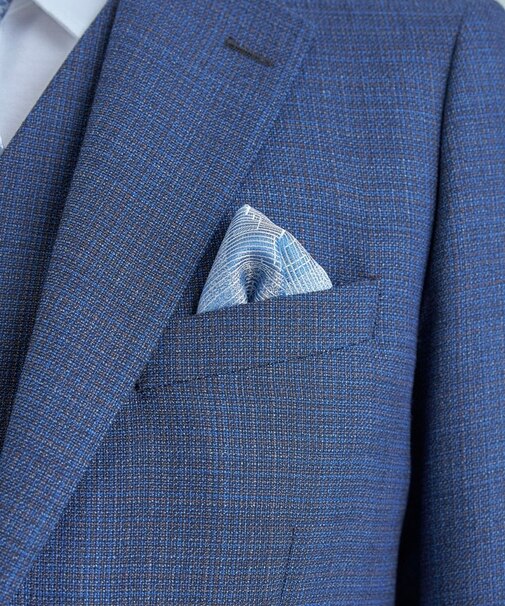 ジオメトリック柄シルクチーフ