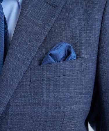 ジオメトリック柄シルクチーフ