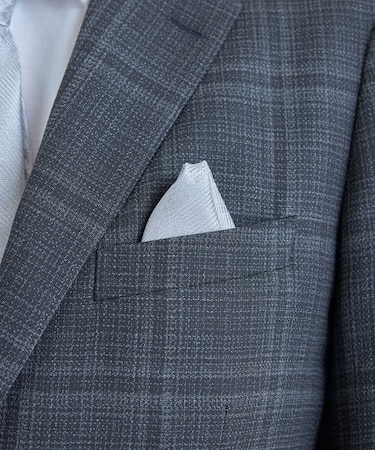 ジオメトリック柄シルクチーフ