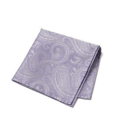 シャドーペイズリー柄シルクチーフ