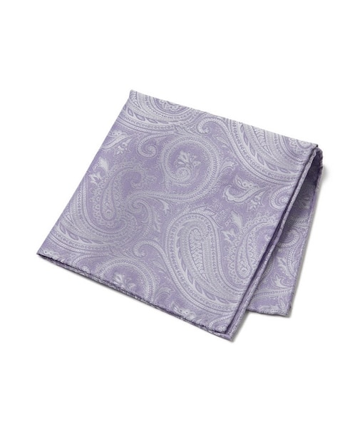 シャドーペイズリー柄シルクチーフ