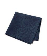 シャドーペイズリー柄シルクチーフ