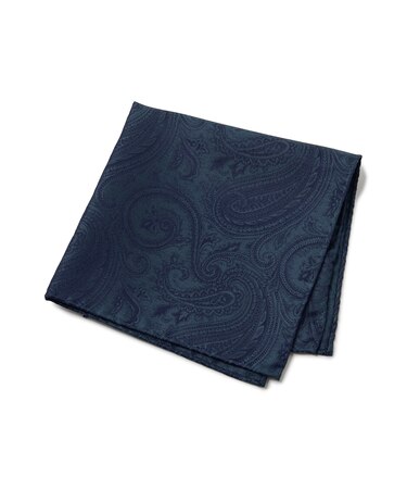 シャドーペイズリー柄シルクチーフ