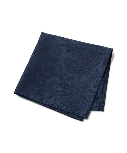シャドーペイズリー柄シルクチーフ