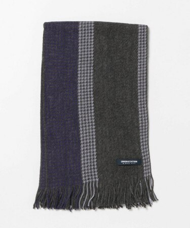 ウール混千鳥マフラー