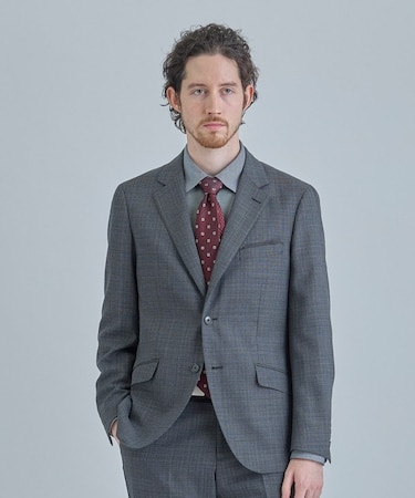 ミックスヤーン/ホップサックテーラードジャケット