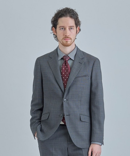 ミックスヤーン/ホップサックテーラードジャケット