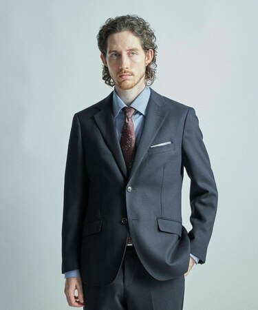 ミックスヤーン/ホップサックテーラードジャケット