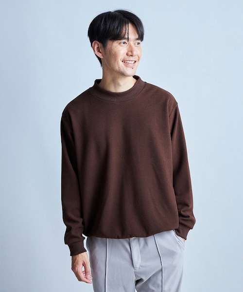 モックネック起毛ポンチスウェット｜メンズビギの通販｜&mall（アンド