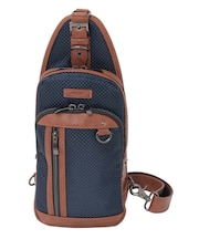 合皮切り替え ボディバッグ