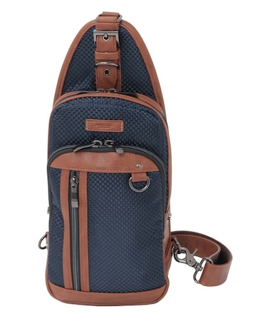 合皮切り替え ボディバッグ