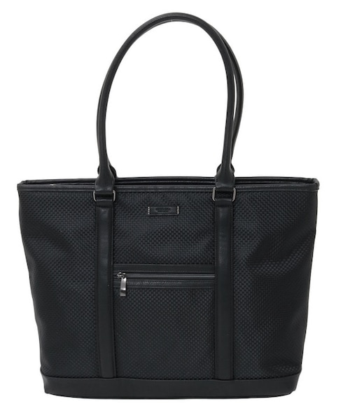 黒 ビジネスバッグ 編み込みデザイン 編み込み風 ビジネストートバッグ｜メンズビギの通販｜&mall（アンド