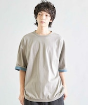 Wフェイス裏メッシュ5分袖T