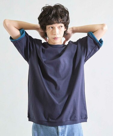 Wフェイス裏メッシュ5分袖T