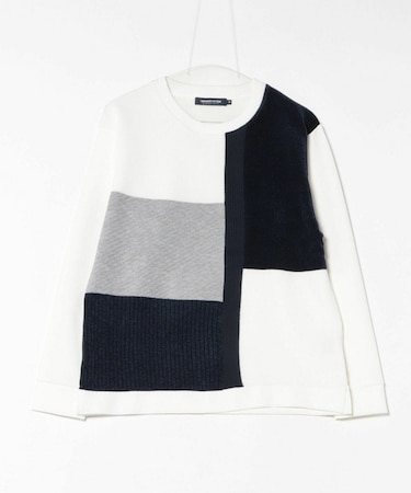 ダンボール素材×フロント異素材クレイジーニット