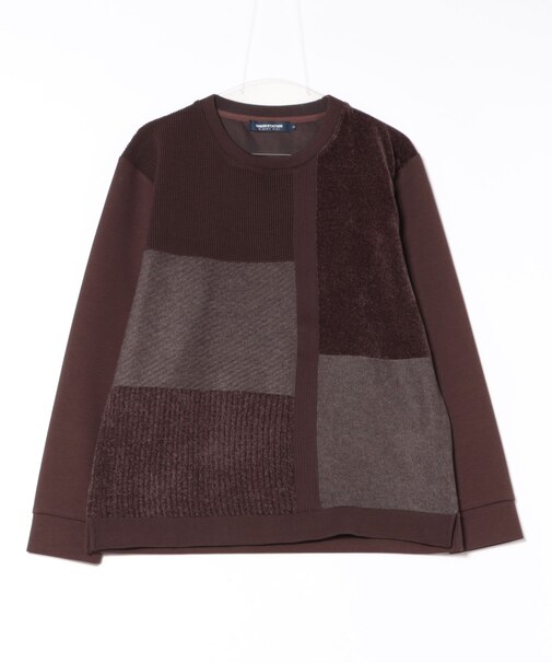 ダンボール素材×フロント異素材クレイジーニット