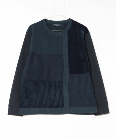 ダンボール素材×フロント異素材クレイジーニット