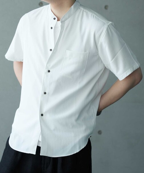 ドビージャガードバンドカラー半袖シャツ