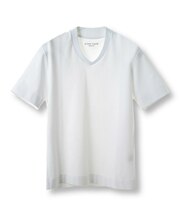【ACTIVE TAILOR/アクティブテイラー】シルケットスムースVネックTシャツ＜接触冷感 / UVカット＞