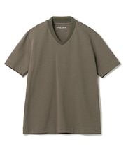 【ACTIVE TAILOR/アクティブテイラー】シルケットスムースVネックTシャツ＜接触冷感 / UVカット＞