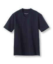 【ACTIVE TAILOR/アクティブテイラー】シルケットスムースVネックTシャツ＜接触冷感 / UVカット＞