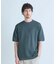 クルーネックバイアスメッシュニット半袖Tシャツ