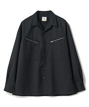 ウールツイル オープンカラーワークシャツ