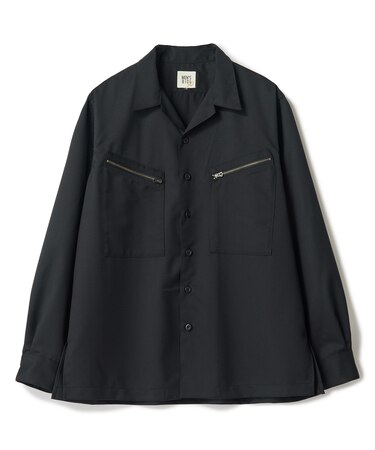 ウールツイル オープンカラーワークシャツ