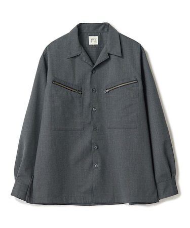 ウールツイル オープンカラーワークシャツ