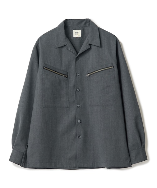 ウールツイル オープンカラーワークシャツ