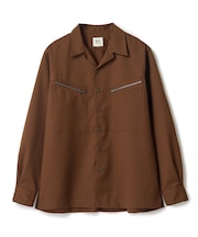 ウールツイル オープンカラーワークシャツ