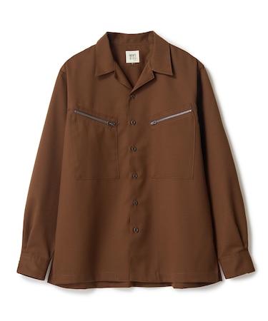 ウールツイル オープンカラーワークシャツ