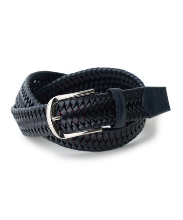 【DOMODOSSOLA/ドモドッソラ】レザーメッシュプレーンベルト