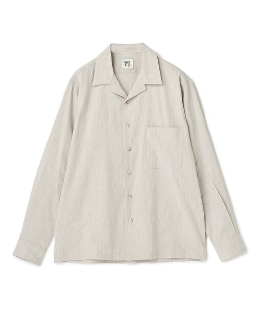 SMART MERINO/ヴィスコースリネン オープンカラーシャツ＜軽量/通気性＞＜ストレッチ＞