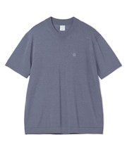 【COLE HAAN/コール ハーン】別注 ロゴ刺繍ニット半袖Tシャツ＜持続冷感＞