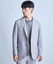 【セットアップ対応】カラミ織りテーラードジャケット〈通気性〉