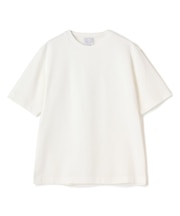 ニット×ポンチコンビハーフスリーブTシャツ＜ストレッチ・マシンウォッシャブル＞