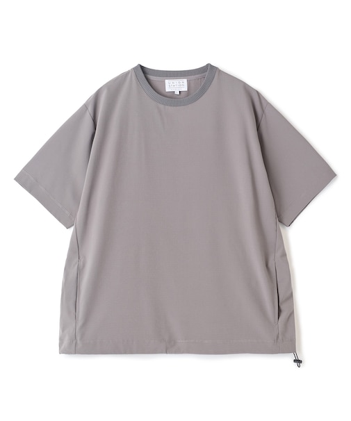 ドットメッシュドローコードTシャツ〈ストレッチ・マシンウォッシャブル・軽量・接触冷感・通気性〉