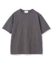 スラブ天竺袖刺繍Tシャツ