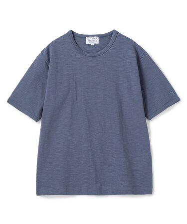 スラブ天竺袖刺繍Tシャツ