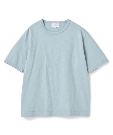 スラブ天竺袖刺繍Tシャツ