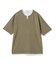ミニワッフルキーネックレイヤードTシャツ