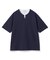 ミニワッフルキーネックレイヤードTシャツ
