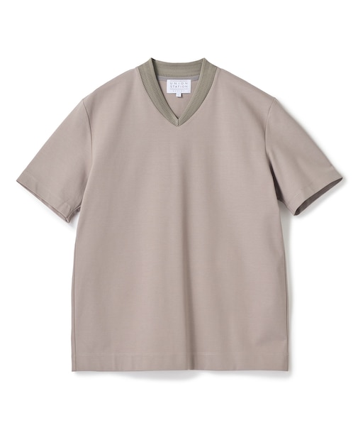 VネックテイラーTシャツ〈ストレッチ・マシンウォッシャブル・防臭・接触冷感〉
