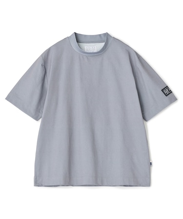 ドットメッシュプリントモックネックTシャツ＜ストレッチ・軽量・ハンドウォッシャブル・通気性＞
