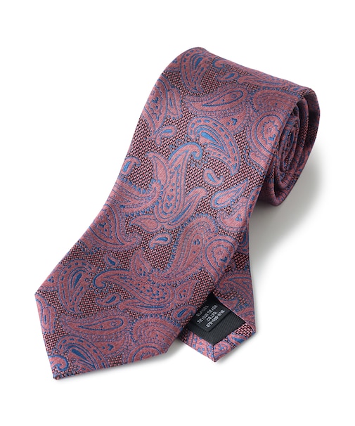 【TIE YOUR TIE /タイユアタイ】配色ペイズリー柄ネクタイ